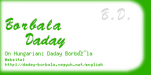 borbala daday business card